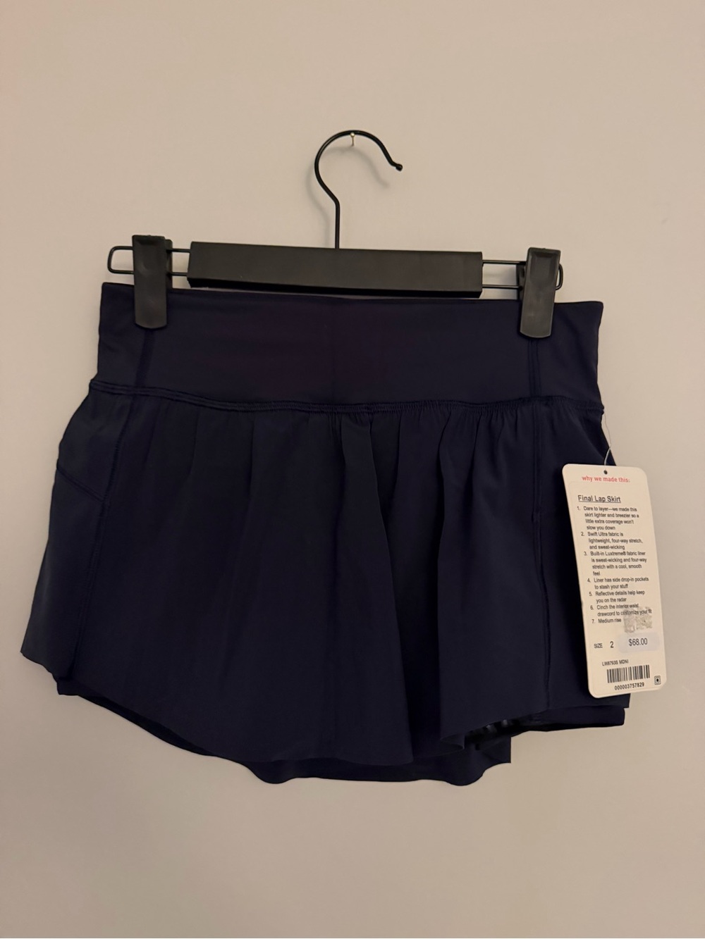 Lululemon Final Lap Skirt dark navy